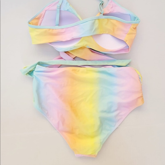 Women's Wrap Front High Waisted Bikini Set Two Pieces Bathing Suit Size XL - Picture 5 of 8